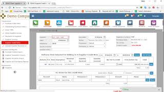 Supplier Credit Note