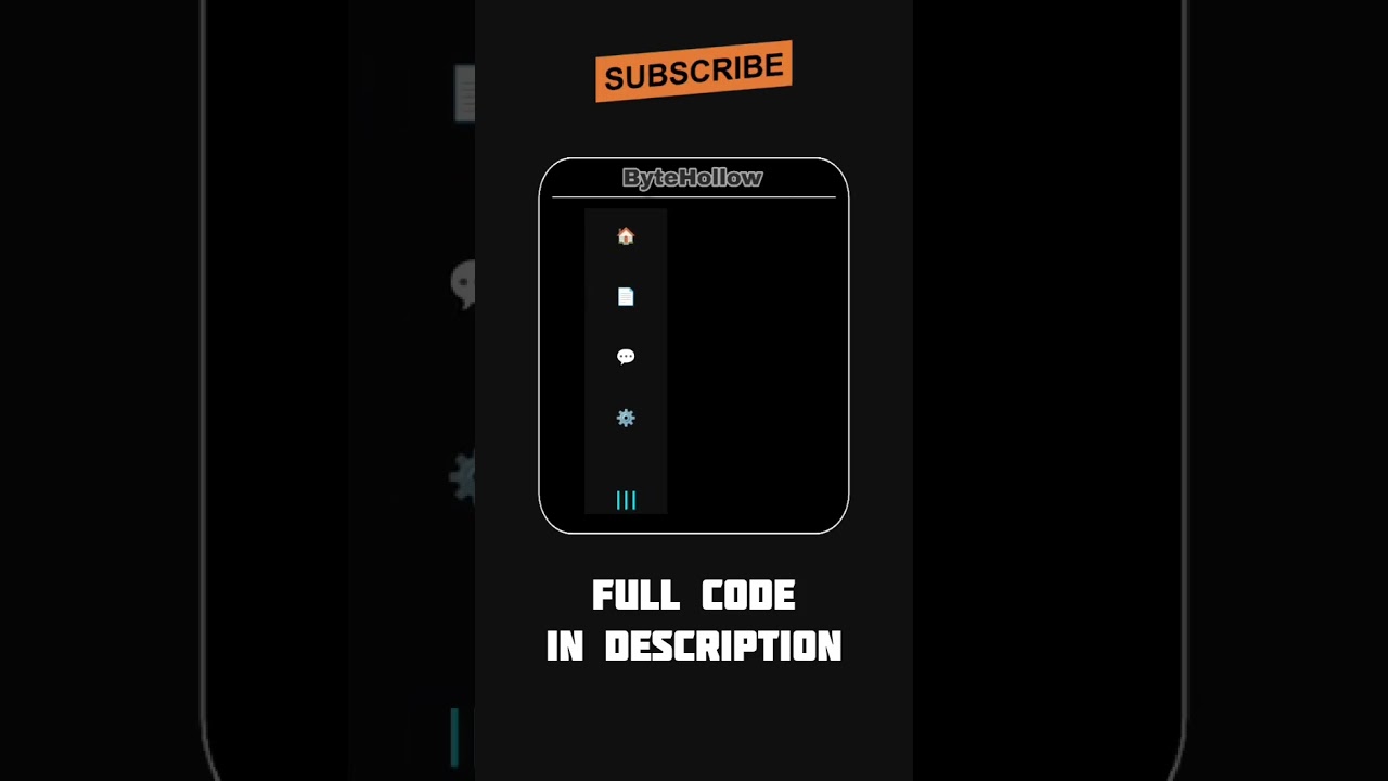 Expandable sidebar menu 📂