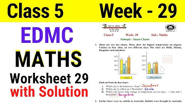 EDMC Class 5 Maths Week 29 Worksheet 29 | Class 5th maths Week 29 solution edmc worksheet class 5