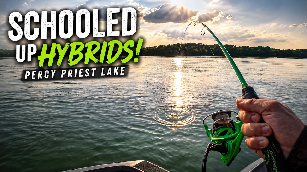 Catching Schooled Up Hybrid Bass On Percy Priest Lake