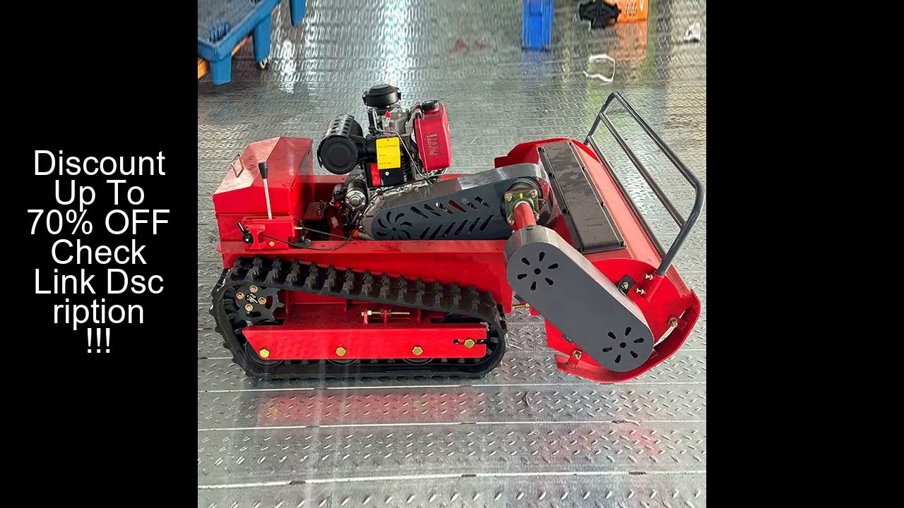 Customized Remote control 15 HP 800 1000 mm Diesel Robot Lawn Mower Grass Cutter Flail Mower