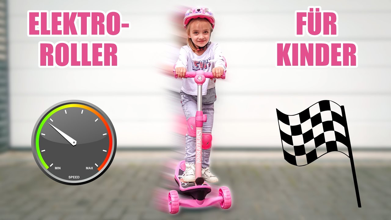Paulina lernt Elektroroller fahren 🛴 😍 iSinwheel 3-Rad-Mini-Elektroroller für Kinder