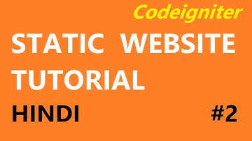 HINDI - Create Static Pages in Codeigniter Basic Website