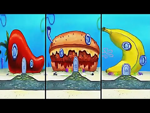 Spongebob Houses Vs Among Us Animation