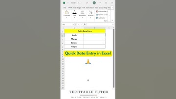 Quick Data Entry TRICK in Excel! ✨ #excelshorts  #excel  #dataentry