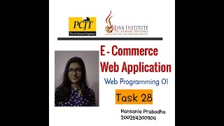 Web Programming 01 e Shop| Task 28 | 1st Year | Java Institute