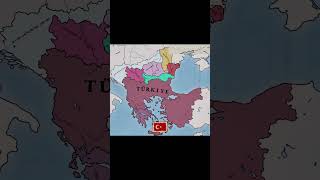 Balkan War Timelapse in Age of History 3 – Who Will Dominate the Balkans? 🇹🇷🇷🇸🇧🇬🇬🇷 #shorts