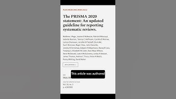 The PRISMA 2020 statement: An updated guideline for reporting systematic reviews. | RTCL.TV