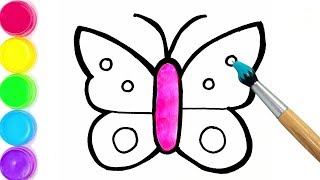 How to draw a Cute and Easy Butterfly | Drawing Art Tutorial Butterfly