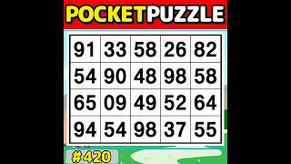 【Pocket Puzzle】 Activate your brain! 《Number Search|Brain training》 #420 screenshot 5