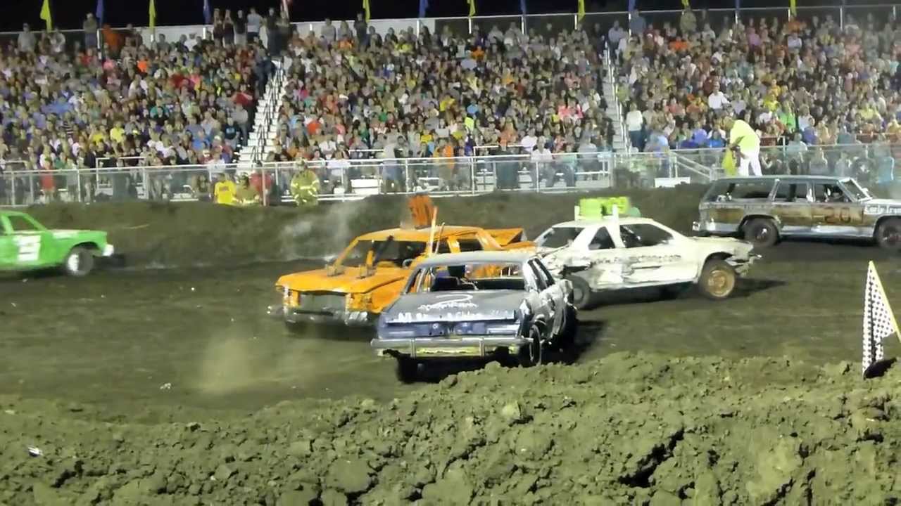 Dakota County Fair Demolition Derby Saturday Chain up Class 2013 YouTube
