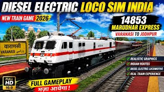 Diesel Electric Loco Sim India | New Train Game 14853 Marudhar Express 🔥 screenshot 2