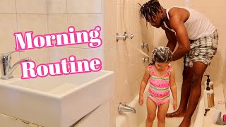 DADDY AND DAUGHTERS : MORNING ROUTINE !