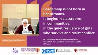 She Leads Advocate in Panel 2 of the Annual Full-Day Discussion on the Human Rights of Women