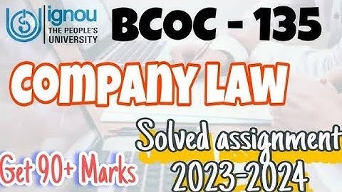 BCOC-135 SOLVED ASSIGNMENT 2023-24 IN ENGLISH BCOC-135 SOLVED ASSIGNMENT