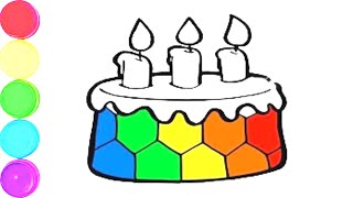 Birthday Cake Drawing How To Draw A Cake Art Easy #birthdaycakedrawing