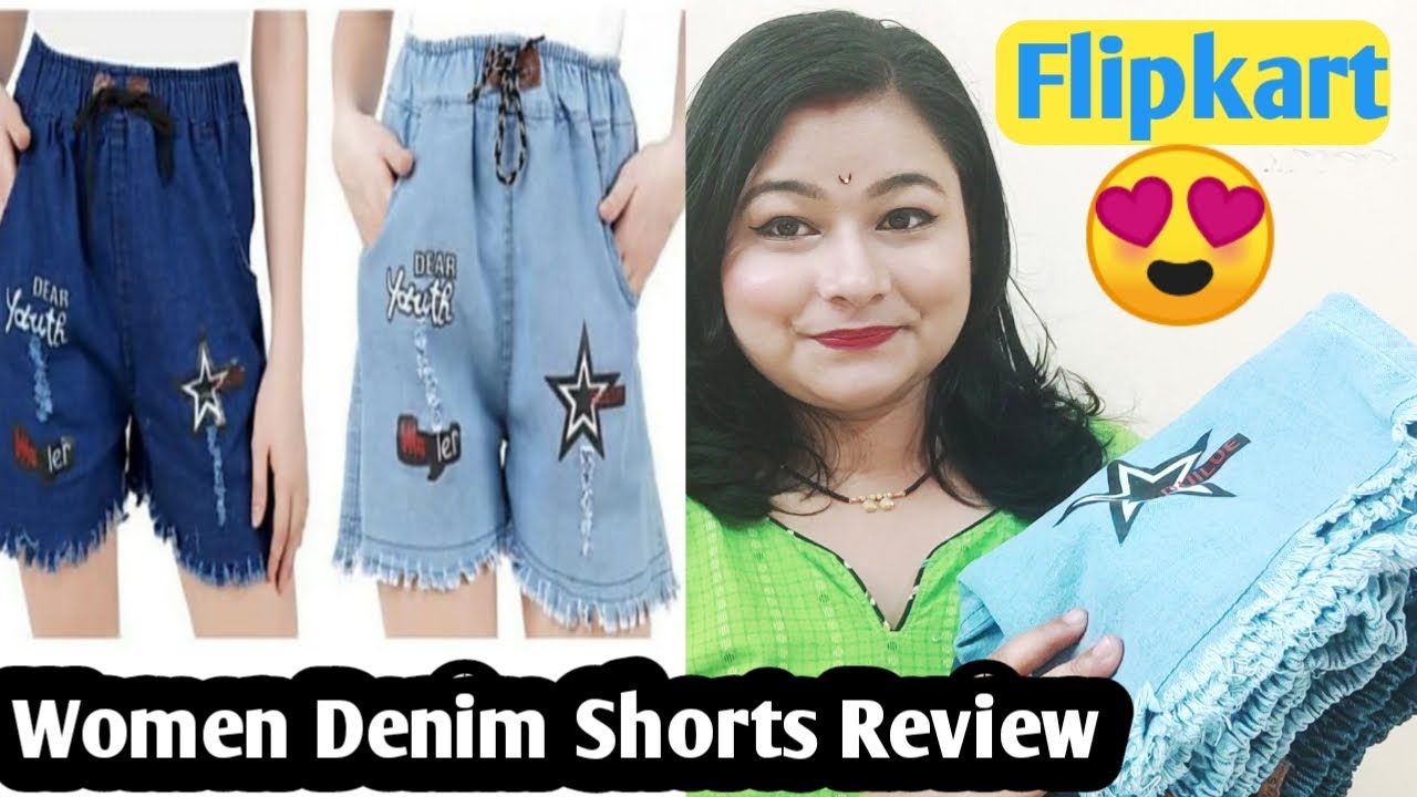 Flipkart Women Denim Short Review Affordable Shorts Combo Graphic