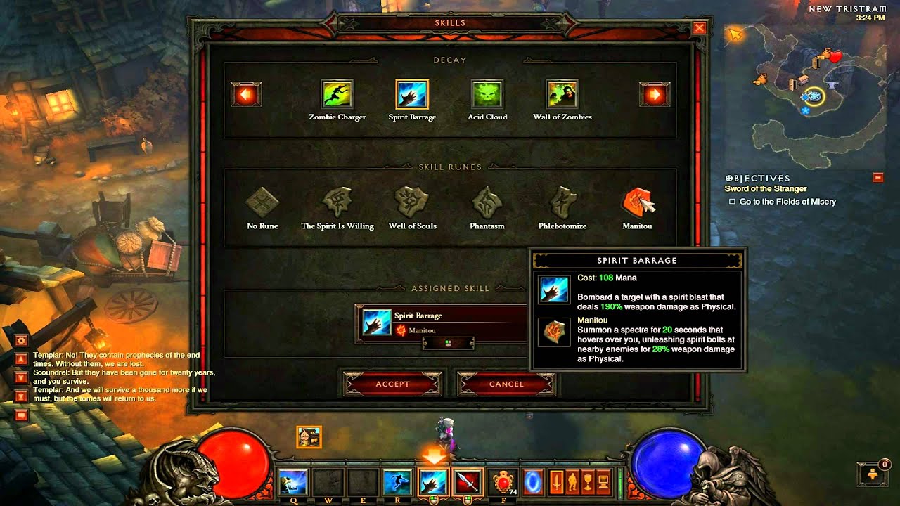 Diablo III: Witch Doctor Decay Skills + Runes - YouTube