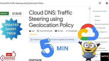 Cloud DNS  Traffic Steering using Geolocation Policy||GSP1008||#quicklabs #quickstart #arcade #cloud