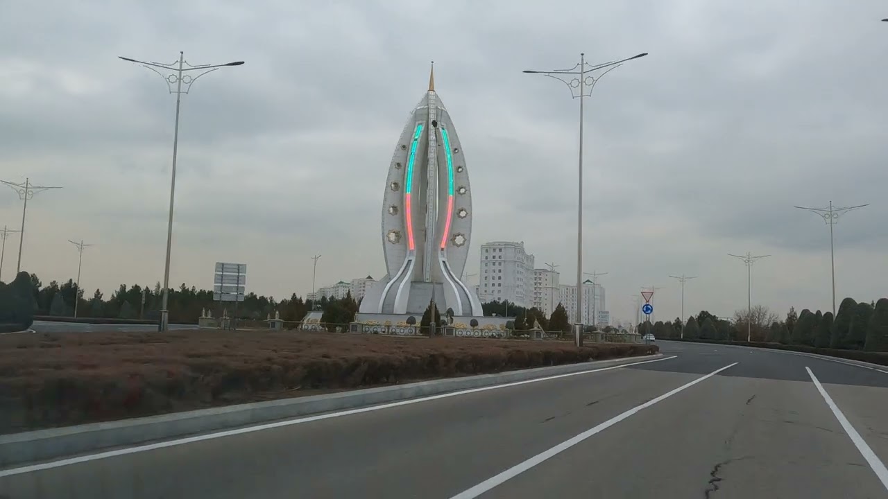 Turkmenistan Ashgabat on the road