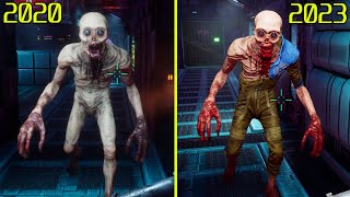 System Shock Remake 2020 Demo vs Retail 2023 RTX 4080 Graphics Comparison