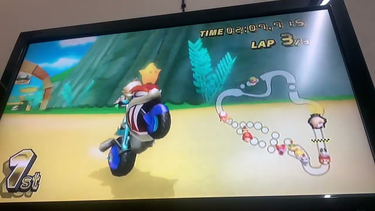 Mario Kart Wii 150CC Mushroom Cup Rosalina Bowser Bike