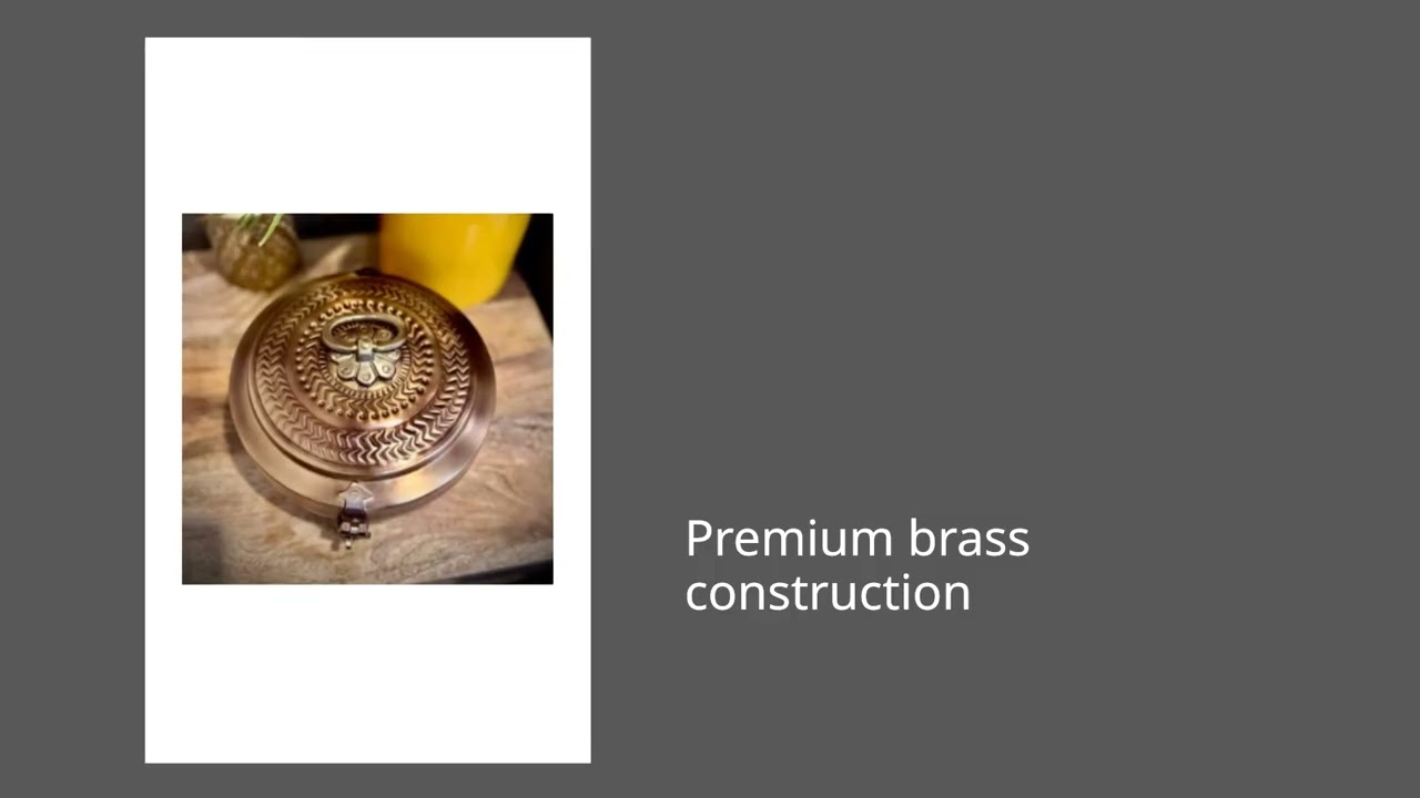 Premium Handcrafted Brass Mithai Box