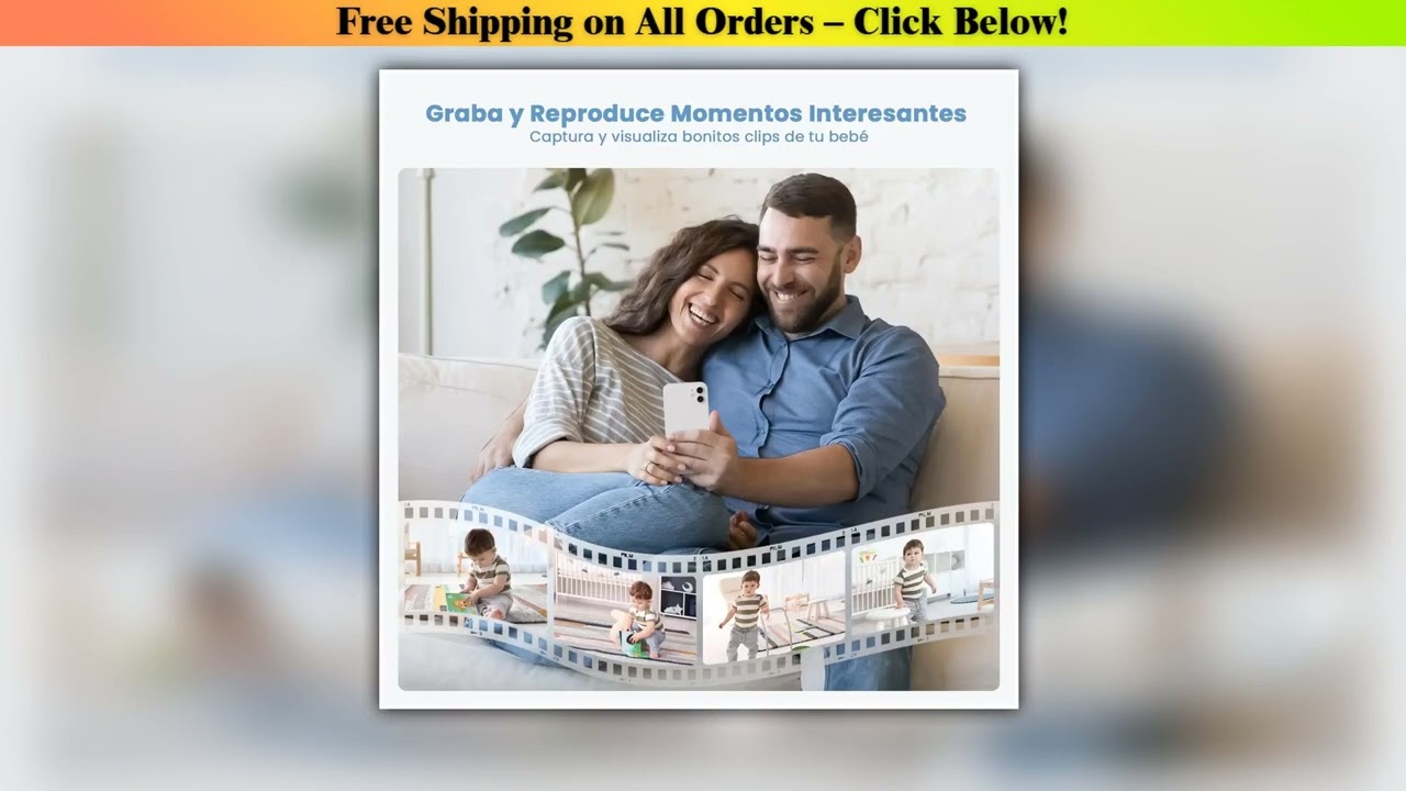 ieGeek 5" 2K/3MP Baby Surveillance Camera, 360 PTZ Baby Monitor with Camera and Dual Screen