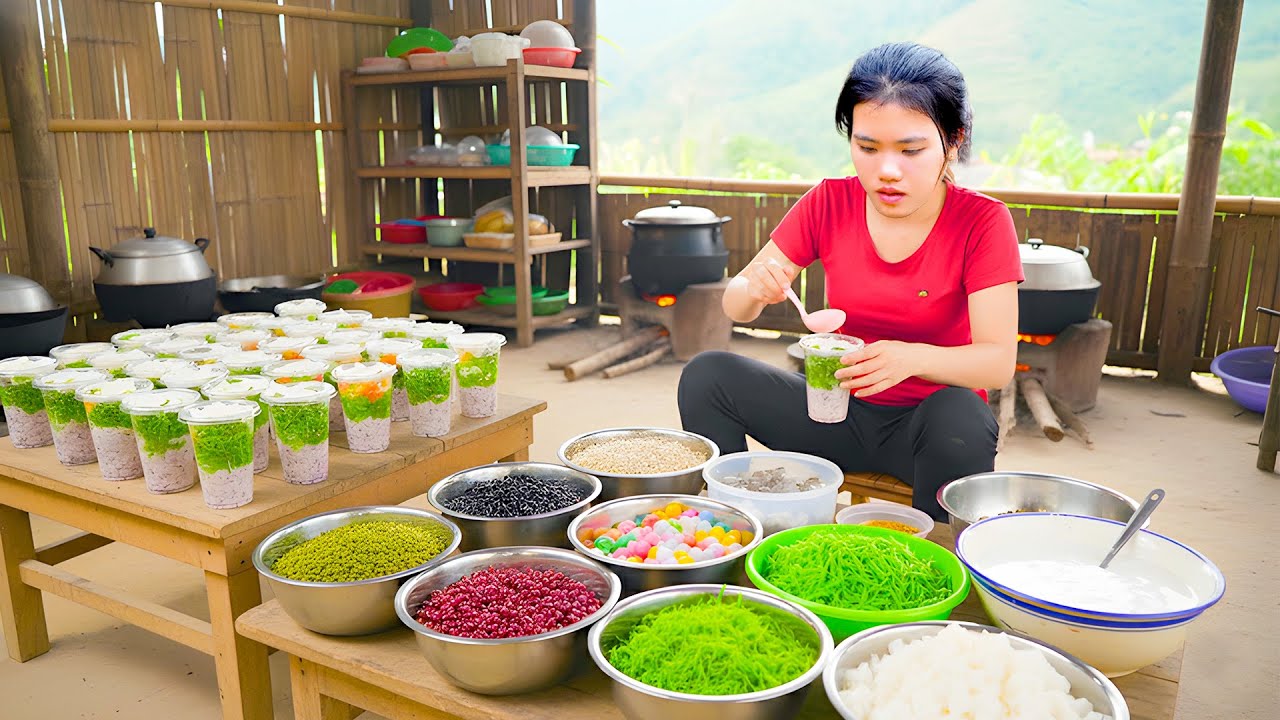 How To Make Mixed Sweet Soup with Full Topping and Bring to Market to Sell