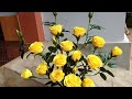 HOW TO MAKE ROSES PAPER - CÁCH LÀM HOA HỒNG TỪ GIẤY NHÚN