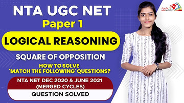 Square of Opposition | Logical Reasoning | NTA UGC NET Paper 1 Classroom & Online Coaching