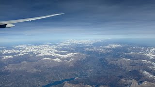 Air Canada departs from Rome (ft. the French Alps)