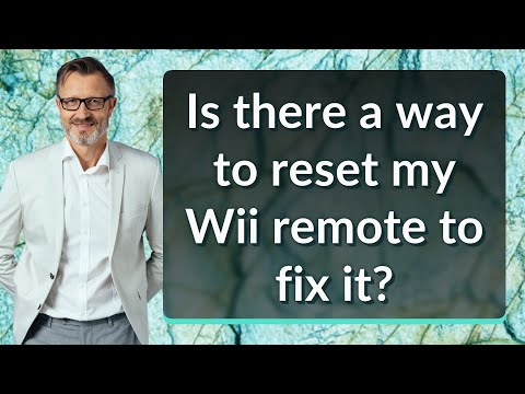 Is there a way to reset my Wii remote to fix it?