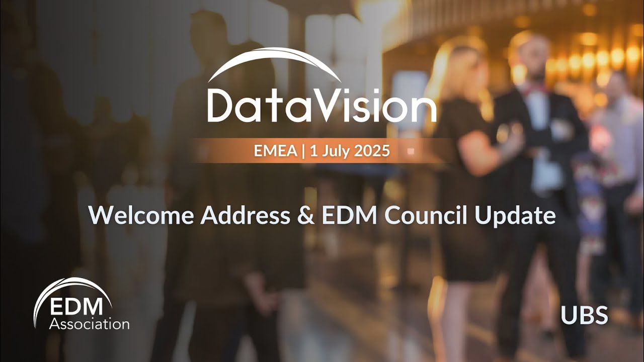 DataVision 2025 EMEA - Welcome Address and EDM Council Update