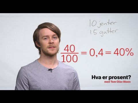 Video: Hvordan Uttrykke En Brøkdel I Prosent