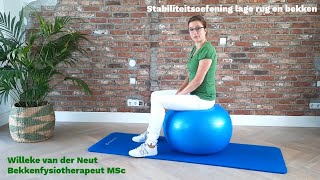 Rugklachten En Bekkenklachten- Stabiliteitsoefeningen Bal Instructie Video