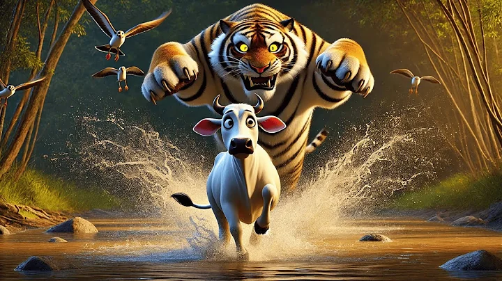 The Cows and the Tiger Story in English | Bedtime Stories for Kids | Moral Stories by Kids Hut