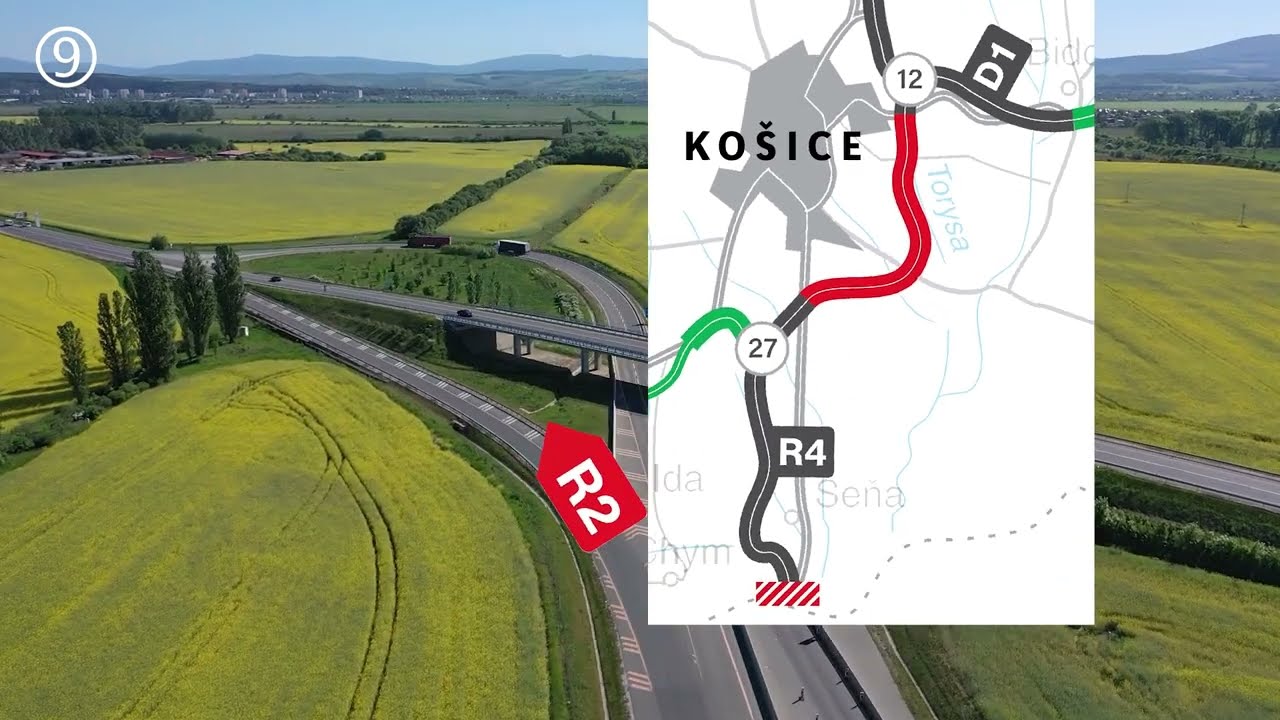 Obchvat Košíc - Rýchlostná cesta R2 Šaca – Košické Oľšany II. úsek   Maj 2022