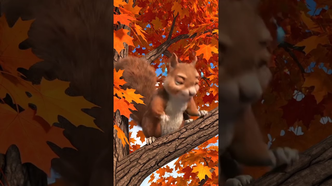 story of squirrel.. climbing up the tree.. 