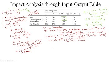 Input output analysis  Leontief Matrix and Impact Analysis