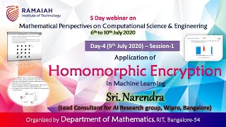 Application of Homomorphic Encryption in Machine Learning (Sri. Narendra, Wipro)
