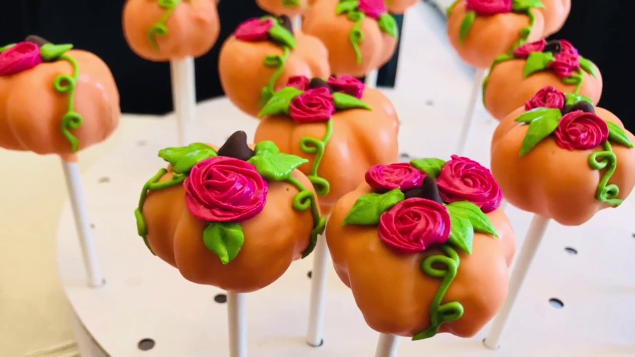 Floral Pumpkin Cake Pops If The Oven Mitt Fits YouTube