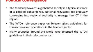 Telecommunications and Convergence