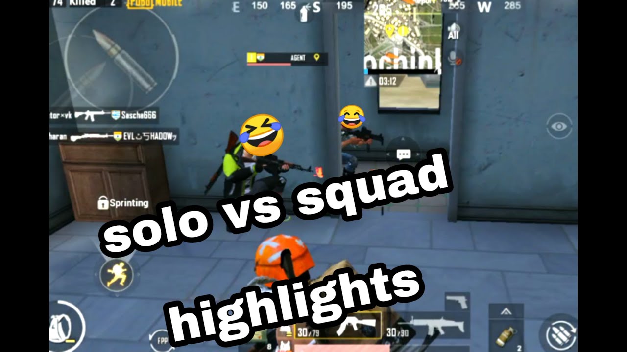 Solo vs squad highlights Gam play pubg mobile hind gaming - YouTube