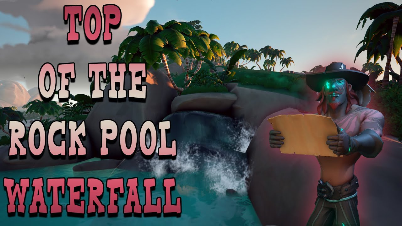 Top of the rock pool waterfall to the North,  Crescent Isle