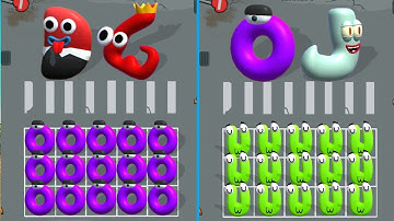 Max Level in Merge Alphabet Monster Fusion vs Merge Alphabet Number Lore (MERGE BATTLES) Gameplay