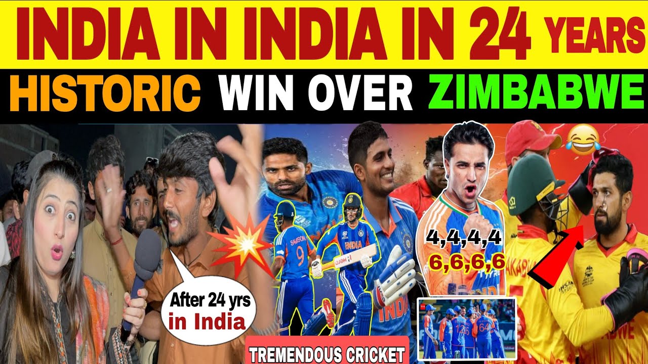 INDIA IN INDIA IN 24 YEARS 💥🥳 🇮🇳HISTORIC WIN OVER ZIMBABWE | PAK PUBLIC REACTION 