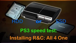 Celebrity PS3 HDD vs SSD Speed Tests: Installing All 4 One Profile