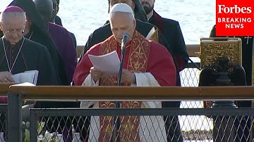 Pope Leo XIV Delivers Remarks During First Foreign Visit