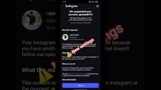 instagram account suspended problem|how | ⚠️new settings open